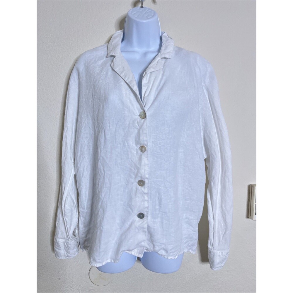 Wilfred Womens White Woven Organic Linen Unconstructed Blazer Jacket SZ XS